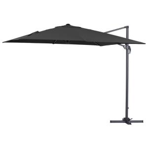 Parasol jardin en aluminium noir 300 x 300 x 290 cm