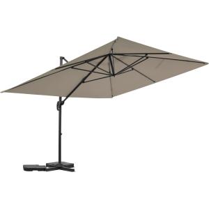 Parasol jardin en aluminium taupe 370 x 278 x 261 cm