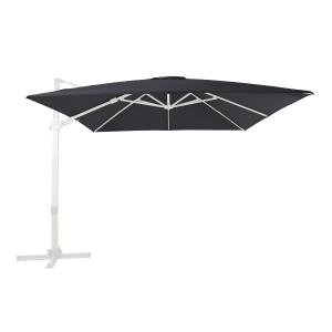 Parasol rectangulaire, déporté, aluminium, blanc/gris, 300x…