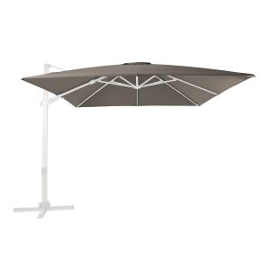 Parasol rectangulaire, déporté, aluminium, blanc/taupe, 300…