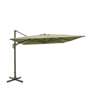 Parasol rectangulaire déporté en aluminium 3x4m - Vert oliv…