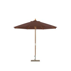 Parasol rond en bois 250 cm chocolat