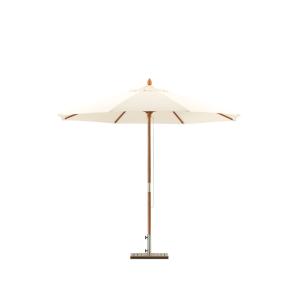 Parasol rond en bois 250 cm écru