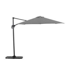 Parasol suspendu structure anthracite et tissu gris 3m de d…