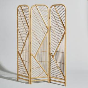 Paravent en rotin et bambou