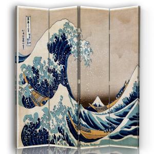 Paravent La Grande Vague de Kanagawa - K. Hokusai 145x180cm…