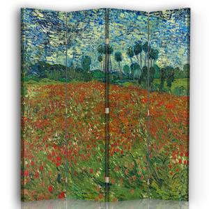 Paravent Le Champ des Coquelicots - Van Gogh 145x180cm (4 v…