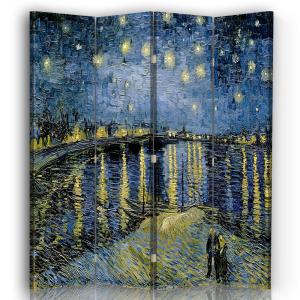 Paravent Nuit Étoilée sur le Rhone - Van Gogh cm 145x170 (4…