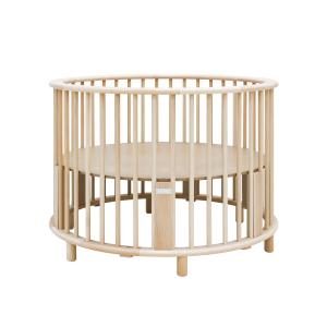 Parc incl. roulettes naturel en MDF et hêtre