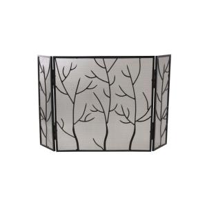 Pare-feu de cheminée en fer forgé branchages