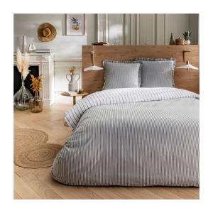Parure 100% coton 57 fils Napoli - 220x240cm - Vert kaki