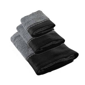 Parure de bain 3 pièces anthracite