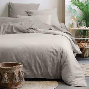 Parure de couette 100% coton 57 fils imprimée 260x240cm 2 t…