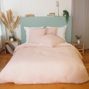 Parure de couette en coton et lin coton/lin rose clair 260x…