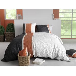 Parure de couette en coton multicolore 240x220cm 2 taies