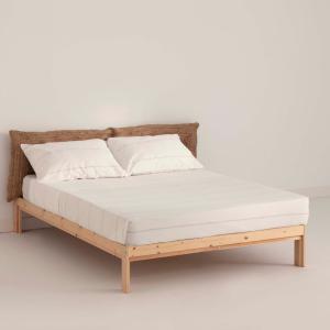 Parure de draps 100% coton 200 fils gris 180x220 cm