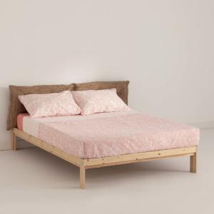 Parure de draps 100% coton 200 fils orange 160x270 cm