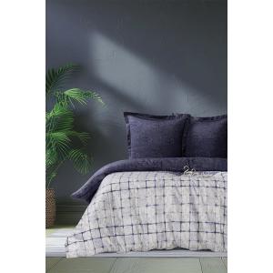 Parure de lit 1 personne 140x200 cm satin de coton imprimé