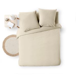 Parure de lit 100% coton unie 60 fils 240x220 cm