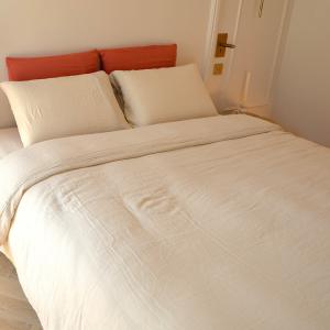 Parure de lit 160 cm gaze de coton sable