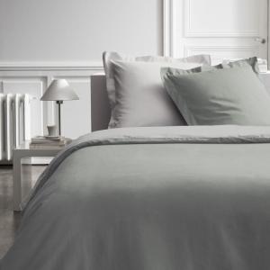 Parure de lit 2 personnes bicolore coton  260x240cm Beige