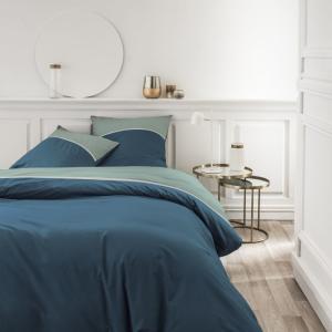 Parure de lit 2 personnes coton  260x240cm Vert