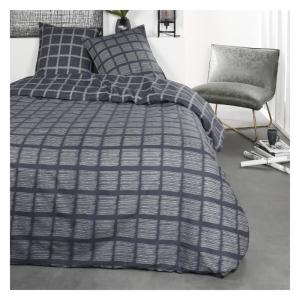 Parure de lit 2 personnes imprimé a carreaux coton  220x240…