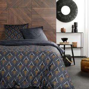 Parure de lit 2 personnes imprimé coton  220x240 cm Bleu an…