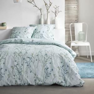 Parure de lit 2 personnes imprimé floral coton  200x200cm V…