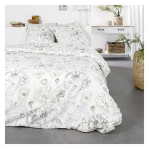 Parure de lit 2 personnes imprimé floral coton  240x260 cm…