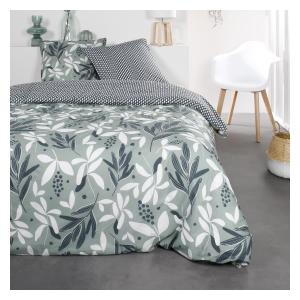 Parure de lit 2 personnes imprimé floral coton SUNSHINE AGA