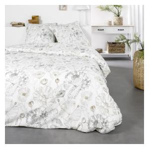 Parure de lit 2 personnes imprimé floral coton SUNSHINE EDD…