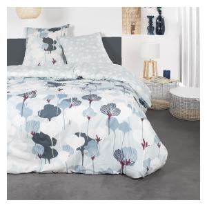 Parure de lit 2 personnes imprimé floral coton SUNSHINE FLA…