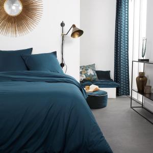 Parure de lit 2 personnes uni coton  260x240 cm