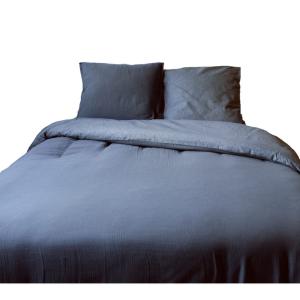 Parure de lit 2 places nid d'abeille gris foncé 240 cm x 22…