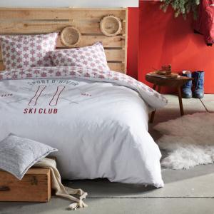 Parure de lit 3 pièces montagne ''sport d'hiver ski club''…