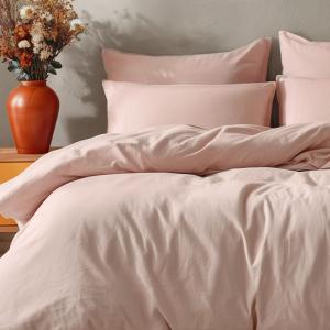 Parure de lit avec 2 taies carrées coton 57 fils Poudre 260…