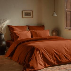 Parure de lit avec 2 taies carrées coton bio lavé Auburn 20…