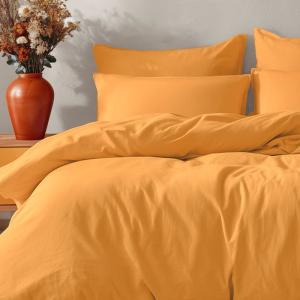 Parure de lit avec 2 taies rectangles coton Caramel 140x200…