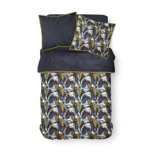 Parure de lit avec zip et imprimé Floral  135x200 cm Marron