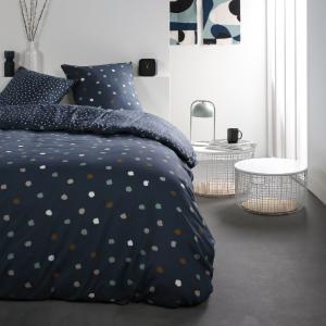 Parure de lit coton 2 personnes imprimé a pois  240x260 cm…