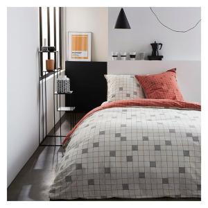 Parure de lit coton 2 personnes imprimé graphique  240x260…