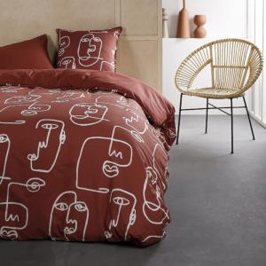 Parure de lit coton 2 personnes imprimé graphique  240x260…