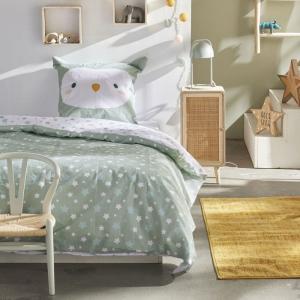 Parure de lit coton imprimé Animalier  140x200cm Vert