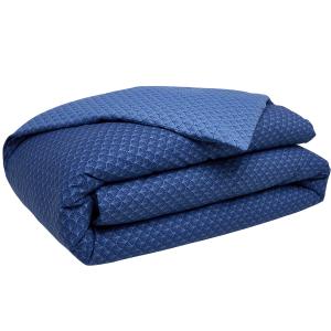 Parure de lit en bambou bleu marine 240x220