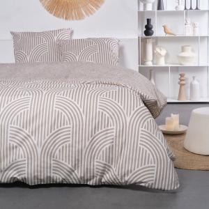 Parure de lit en Coton Beige 260x240 cm