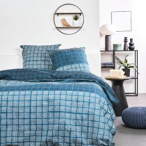 Parure de lit en Coton Bleu 240x220 cm
