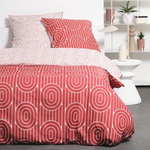 Parure de lit en Coton Rouge 240x220 cm