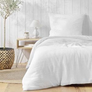 Parure de lit en gaze de coton gaze de coton/coton blanc 14…