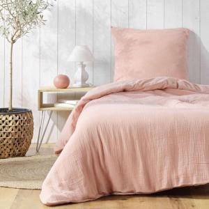 Parure de lit en gaze de coton gaze de coton/coton rose 140…